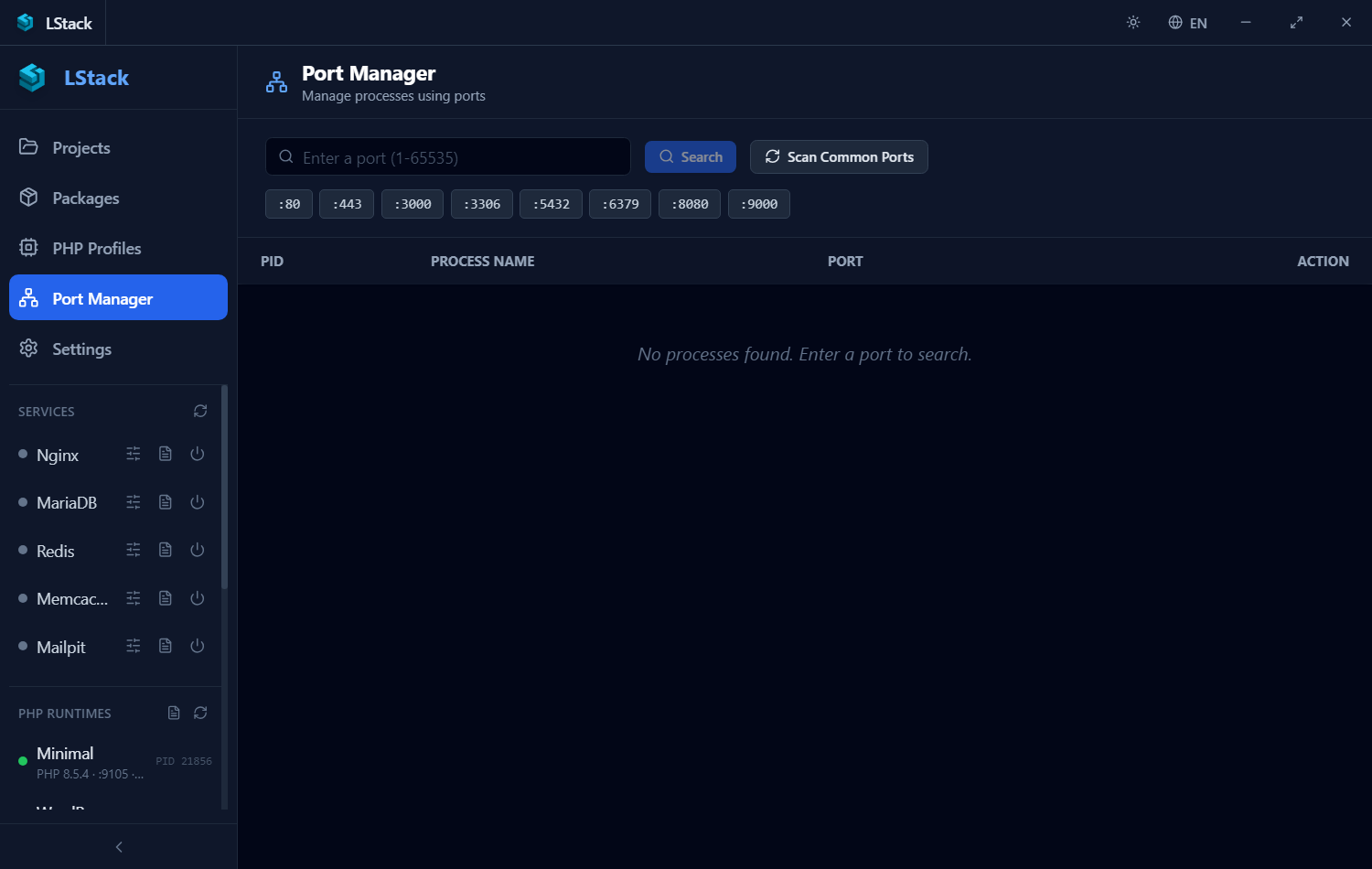 LStack – Local Dev Stack for Windows & Linux